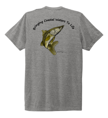 Ocean Habitats & Colin Thompson Collaboration - Unisex Crew Neck T-shirt in Oyster Grey
