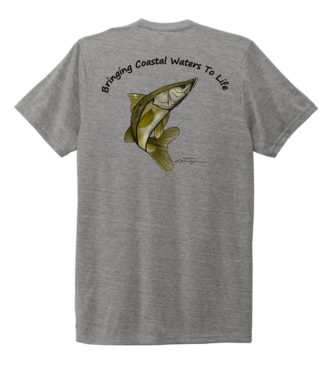 Ocean Habitats & Colin Thompson Collaboration - Unisex Crew Neck T-shirt in Oyster Grey