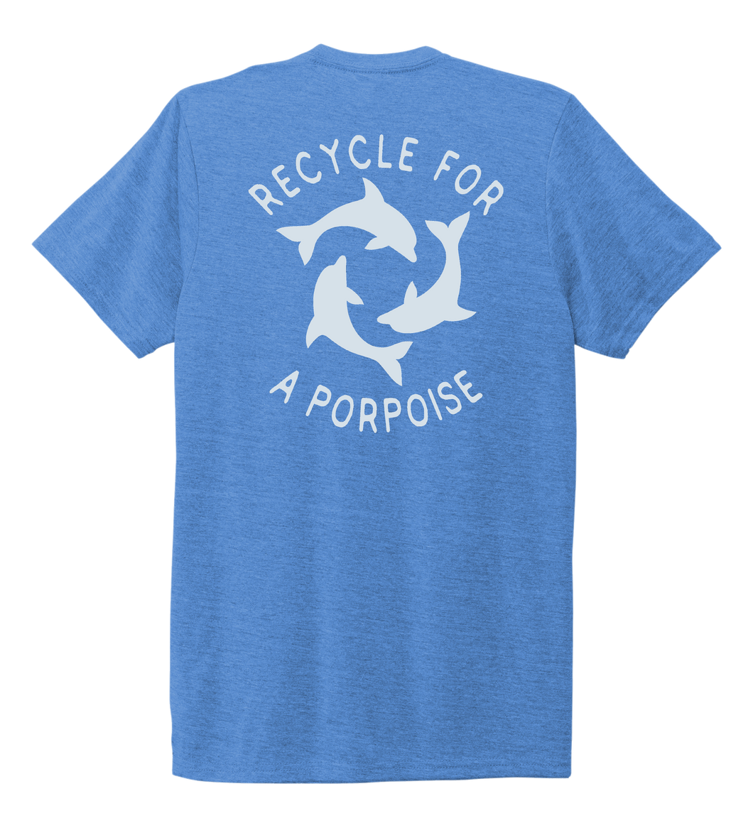StepChange, Porpoise, Unisex Crew Neck T-shirt in Sky Blue