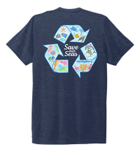 Load image into Gallery viewer, Lauren Gilliam, Recycle, Unisex Crew Neck T-shirt in Deep Sea Blue