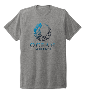 Ocean Habitats - Unisex Crew Neck T-shirt in Oyster Grey