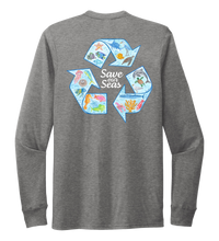 Load image into Gallery viewer, Lauren Gilliam, Recycle, Unisex Crew Neck Long Sleeve T-shirt in Oyster Grey