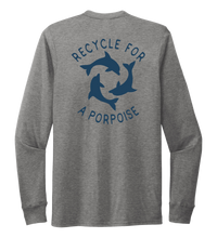 Load image into Gallery viewer, StepChange, Porpoise, Unisex Crew Neck Long Sleeve T-shirt in Oyster Grey