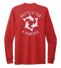 Load image into Gallery viewer, StepChange, Porpoise, Unisex Crew Neck Long Sleeve T-shirt in Bravo Red