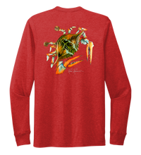 Load image into Gallery viewer, Ronnie Reasonover, The Crab, Crew Neck Long Sleeve T-Shirt in Bravo Red