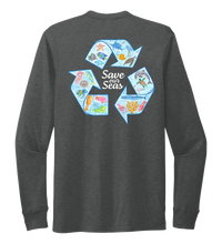 Load image into Gallery viewer, Lauren Gilliam, Recycle, Unisex Crew Neck Long Sleeve T-shirt in Slate Black