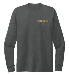 FORCE BLUE 100 YARDS OF HOPE Unisex Crew Neck Long Sleeve T-shirt in Slate Black