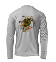 Load image into Gallery viewer, Ronnie Reasonover, The Crab, Performance Long Sleeve Shirt in Pearl Grey