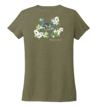 Load image into Gallery viewer, Alexandra Catherine, Blue Crab, Women&#39;s V-neck T-shirt in Earthy Green