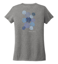 Load image into Gallery viewer, Alexandra Catherine, Tossed Seashells, Women&#39;s V-neck T-shirt in Oyster Grey
