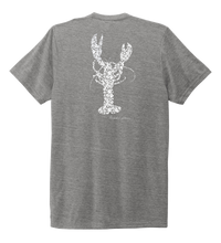 Load image into Gallery viewer, Alexandra Catherine, Fleur White Lobster, Unisex Crew Neck T-shirt in Oyster Grey