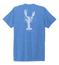 Load image into Gallery viewer, Alexandra Catherine, Fleur White Lobster, Unisex Crew Neck T-shirt in Sky Blue