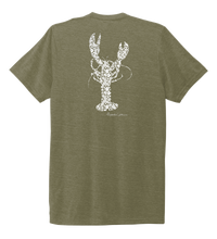 Load image into Gallery viewer, Alexandra Catherine, Fleur White Lobster, Unisex Crew Neck T-shirt in Earthy Green