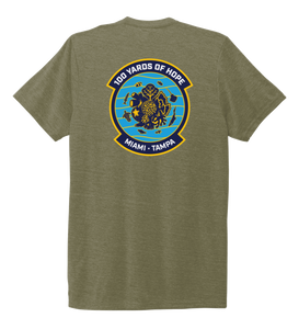 FORCE BLUE 100 YARDS OF HOPE Unisex Crew Neck T-shirt in Earthy Green