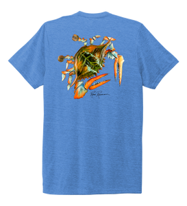 Ronnie Reasonover, The Crab, Crew Neck T-Shirt in Sky Blue