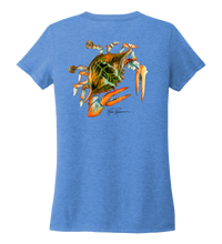 Load image into Gallery viewer, Ronnie Reasonover, The Crab, Women&#39;s V-neck T-shirt in Sky Blue