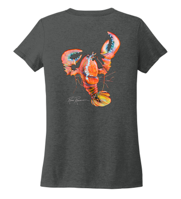 Ronnie Reasonover, The Lobster, Women's V-neck T-shirt in Slate Black