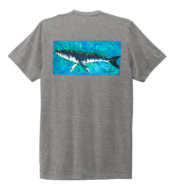 Ronnie Reasonover, The Whale, Crew Neck T-Shirt in Oyster Grey