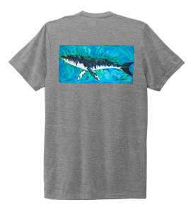 Ronnie Reasonover, The Whale, Crew Neck T-Shirt in Oyster Grey