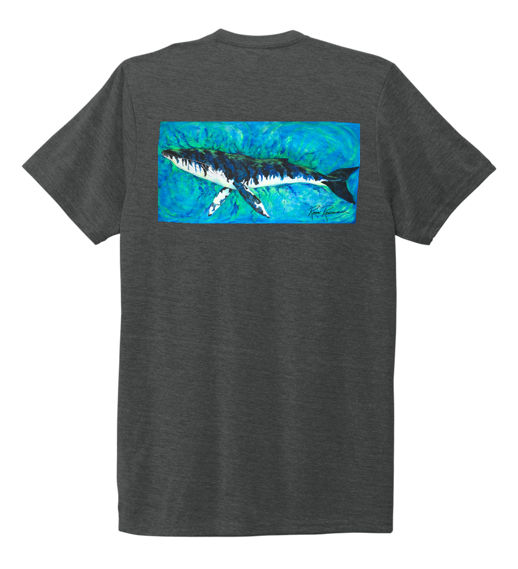 Ronnie Reasonover, The Whale, Crew Neck T-Shirt in Slate Black