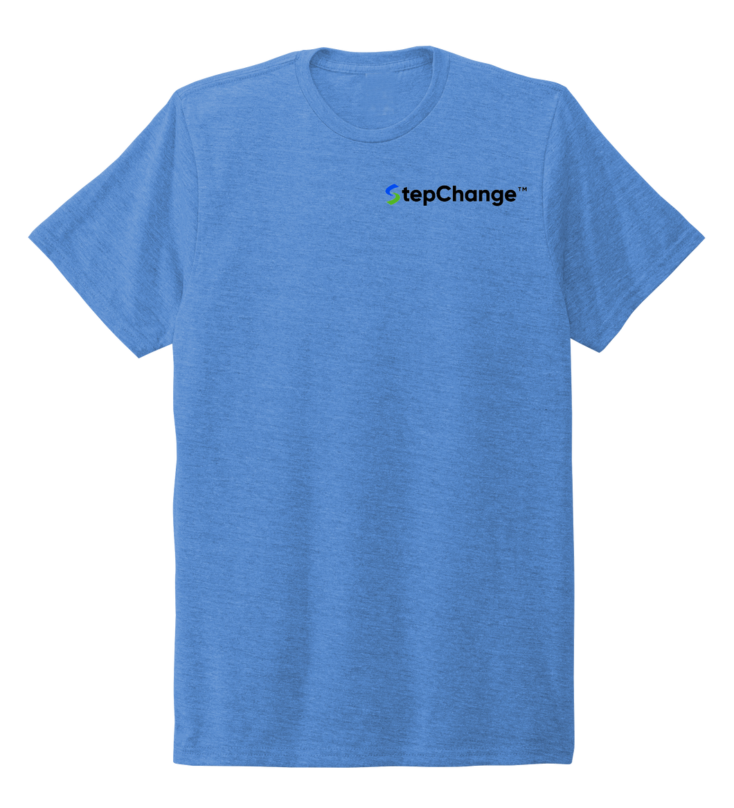 StepChange Unisex Crew Neck T-shirt in Sky Blue