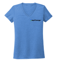 Load image into Gallery viewer, Lauren Gilliam, Recycle, Women&#39;s V-neck T-shirt in Sky Blue