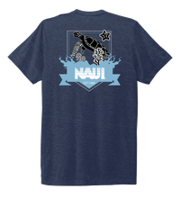 Load image into Gallery viewer, NAUI - DEMA Turtle Shirt - Unisex Crew Neck T-shirt in Deep Sea Blue