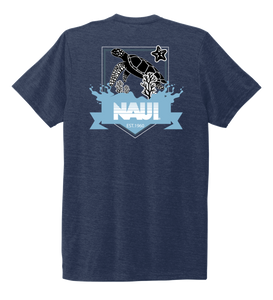 NAUI - DEMA Turtle Shirt - Unisex Crew Neck T-shirt in Deep Sea Blue