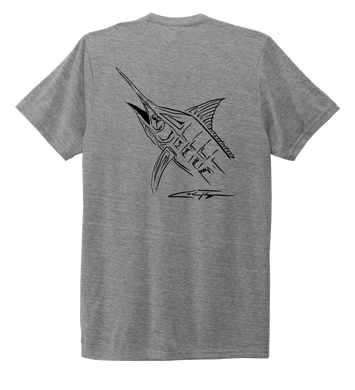 Colin Thompson, Marlin, Crew Neck T-Shirt in Oyster Grey