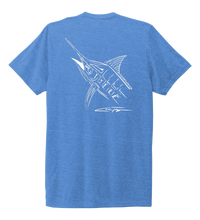 Load image into Gallery viewer, Colin Thompson, Marlin, Crew Neck T-Shirt in Sky Blue