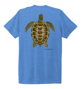 Colin Thompson, Turtle, Crew Neck T-Shirt in Sky Blue