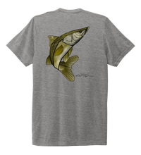 Load image into Gallery viewer, Colin Thompson, Snook, Crew Neck T-Shirt in Oyster Grey