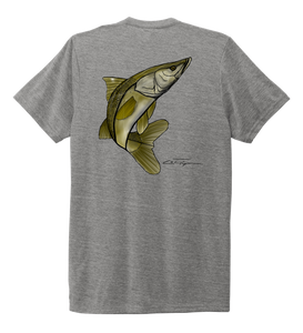 Colin Thompson, Snook, Crew Neck T-Shirt in Oyster Grey