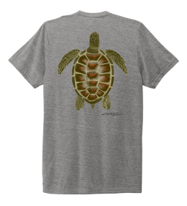 Colin Thompson, Turtle, Crew Neck T-Shirt in Oyster Grey