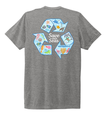 Lauren Gilliam, Recycle, Unisex Crew Neck T-shirt in Oyster Grey