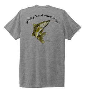 Ocean Habitats & Colin Thompson Collaboration - Unisex Crew Neck T-shirt in Oyster Grey