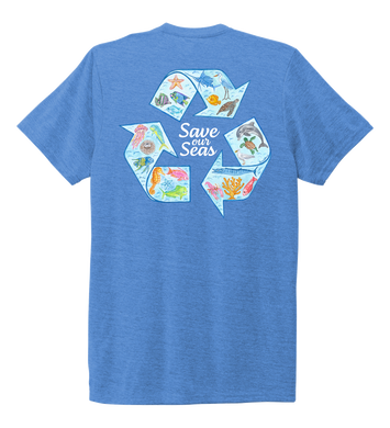 Lauren Gilliam, Recycle, Unisex Crew Neck T-shirt in Sky Blue