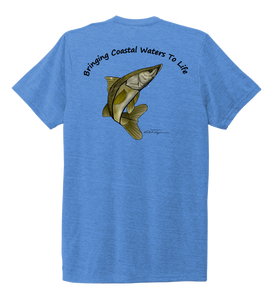 Ocean Habitats & Colin Thompson Collaboration - Unisex Crew Neck T-shirt in Sky Blue