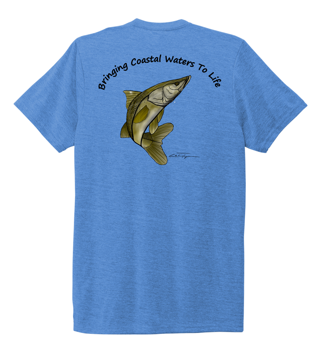 Ocean Habitats & Colin Thompson Collaboration - Unisex Crew Neck T-shirt in Sky Blue