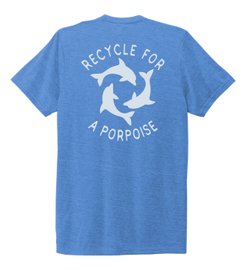 StepChange, Porpoise, Unisex Crew Neck T-shirt in Sky Blue