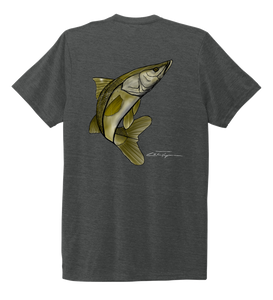 Colin Thompson, Snook, Crew Neck T-Shirt in Slate Black