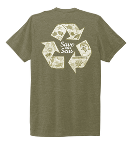 Lauren Gilliam, Recycle, Unisex Crew Neck T-shirt in Earthy Green