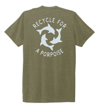 Load image into Gallery viewer, StepChange, Porpoise, Unisex Crew Neck T-shirt in Earthy Green