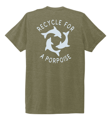 StepChange, Porpoise, Unisex Crew Neck T-shirt in Earthy Green