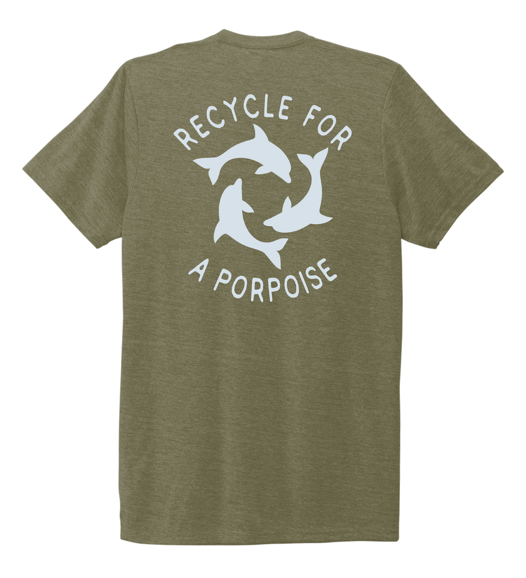 StepChange, Porpoise, Unisex Crew Neck T-shirt in Earthy Green