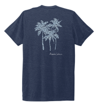 Load image into Gallery viewer, Alexandra Catherine, Palm Trees, Unisex Crew Neck T-shirt in Deep Sea Blue
