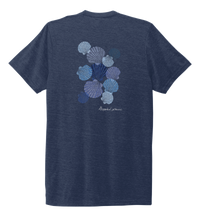 Load image into Gallery viewer, Alexandra Catherine, Tossed Seashells, Unisex Crew Neck T-shirt in Deep Sea Blue