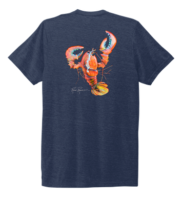 Ronnie Reasonover, The Lobster, Crew Neck T-Shirt in Deep Sea Blue