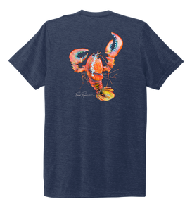 Ronnie Reasonover, The Lobster, Crew Neck T-Shirt in Deep Sea Blue
