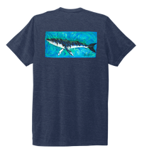 Load image into Gallery viewer, Ronnie Reasonover, The Whale, Crew Neck T-Shirt in Deep Sea Blue